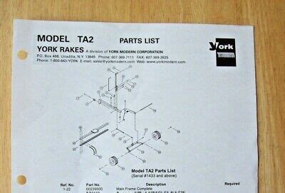 york rake replacement parts